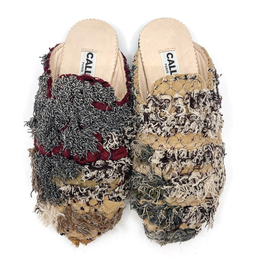 Mules CALLA Paris Niki Babouche Fawn size 37 1